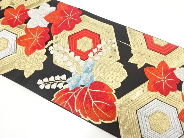 Japanese Kimono / Antique / Fukuro Obi Combined weave